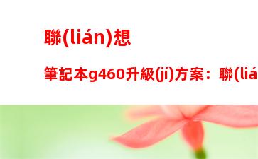 聯(lián)想筆記本g460升級(jí)方案：聯(lián)想g460筆記本升級(jí)配置