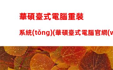 華碩臺式電腦重裝系統(tǒng)(華碩臺式電腦官網(wǎng))